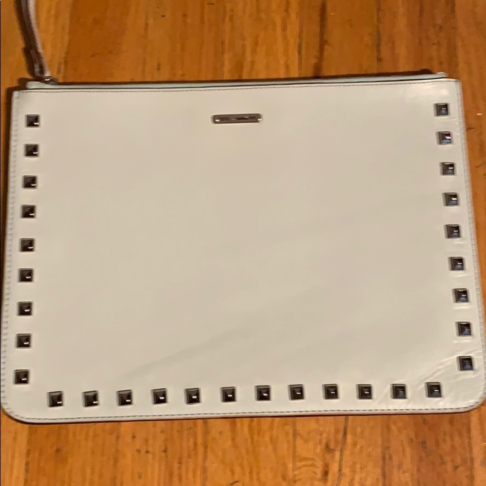 Rebecca Minkoff Mint green studded clutch